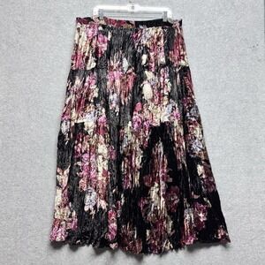 Neo Nostalgia Velvet Prairie Crinkle Skirt Whimsigoth Vamp Gypsy Boho 90s Midi